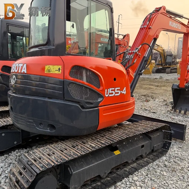 Powerful Usaed Kubota 55 Small Excavator Crawler Machine Low Price