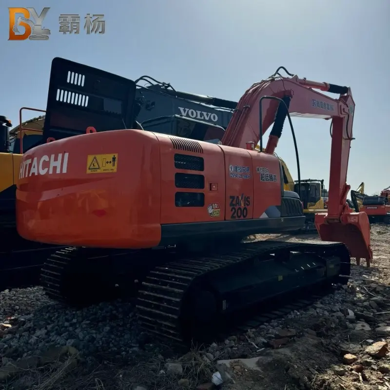 Used HITACHI ZX200 Crawler Excavator Good Performance Heavy Construction Equipment